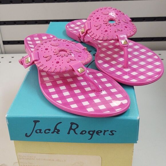 JACK ROGERS Georgica Sz 6M Whipstitch - Picture 1 of 3